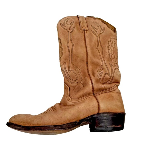 Imperial All American Made Men's Leather Cowboy Boots M478 Tan Size 10 D - Picture 7 of 16